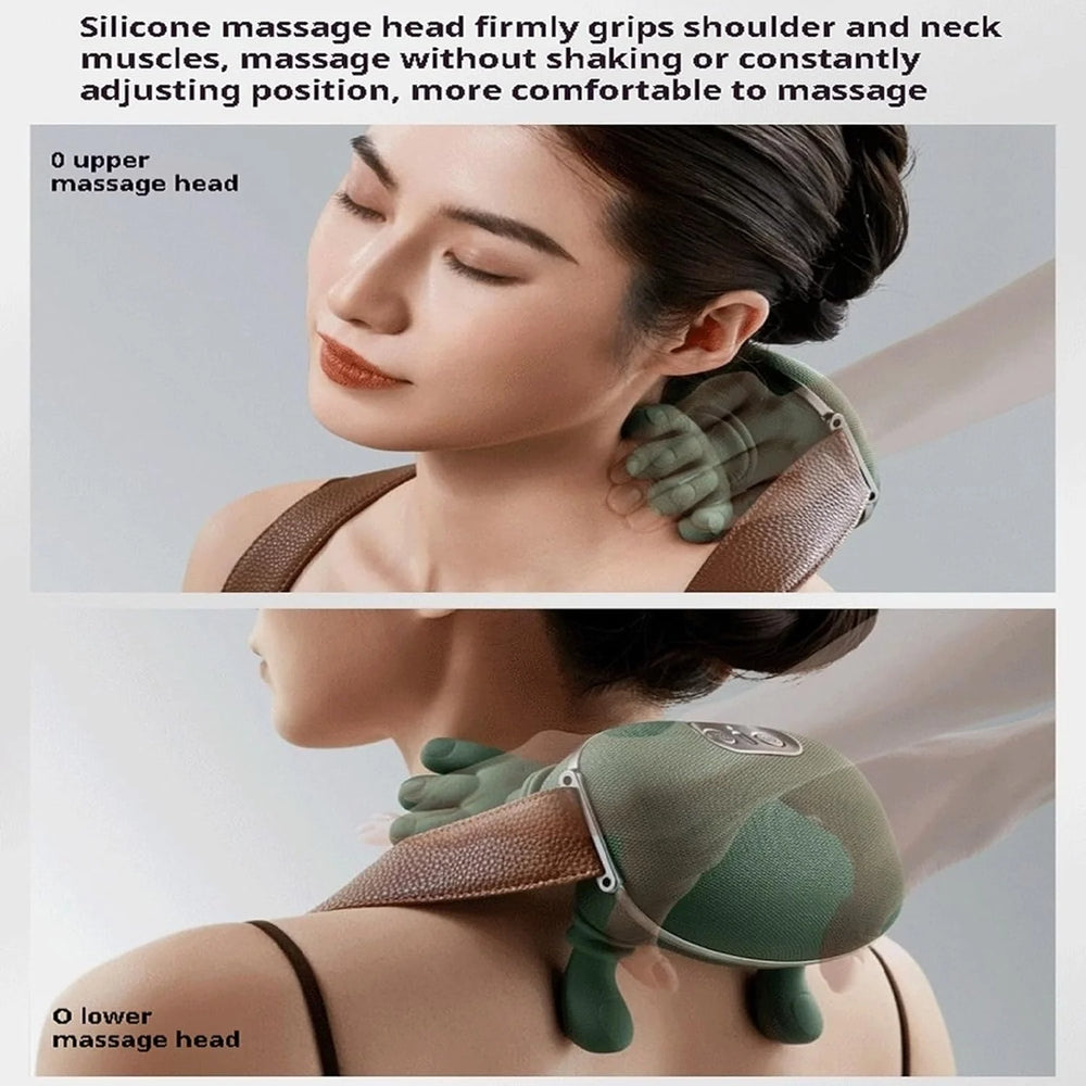Smart Finger Pressure Neck Massager – Electric Deep Kneading Heated Back & Shoulder Massager