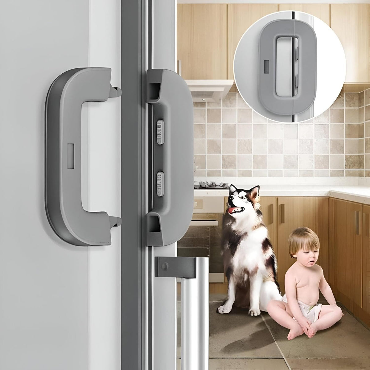 Child-Proof Refrigerator Lock | Double-Press Safety Lock