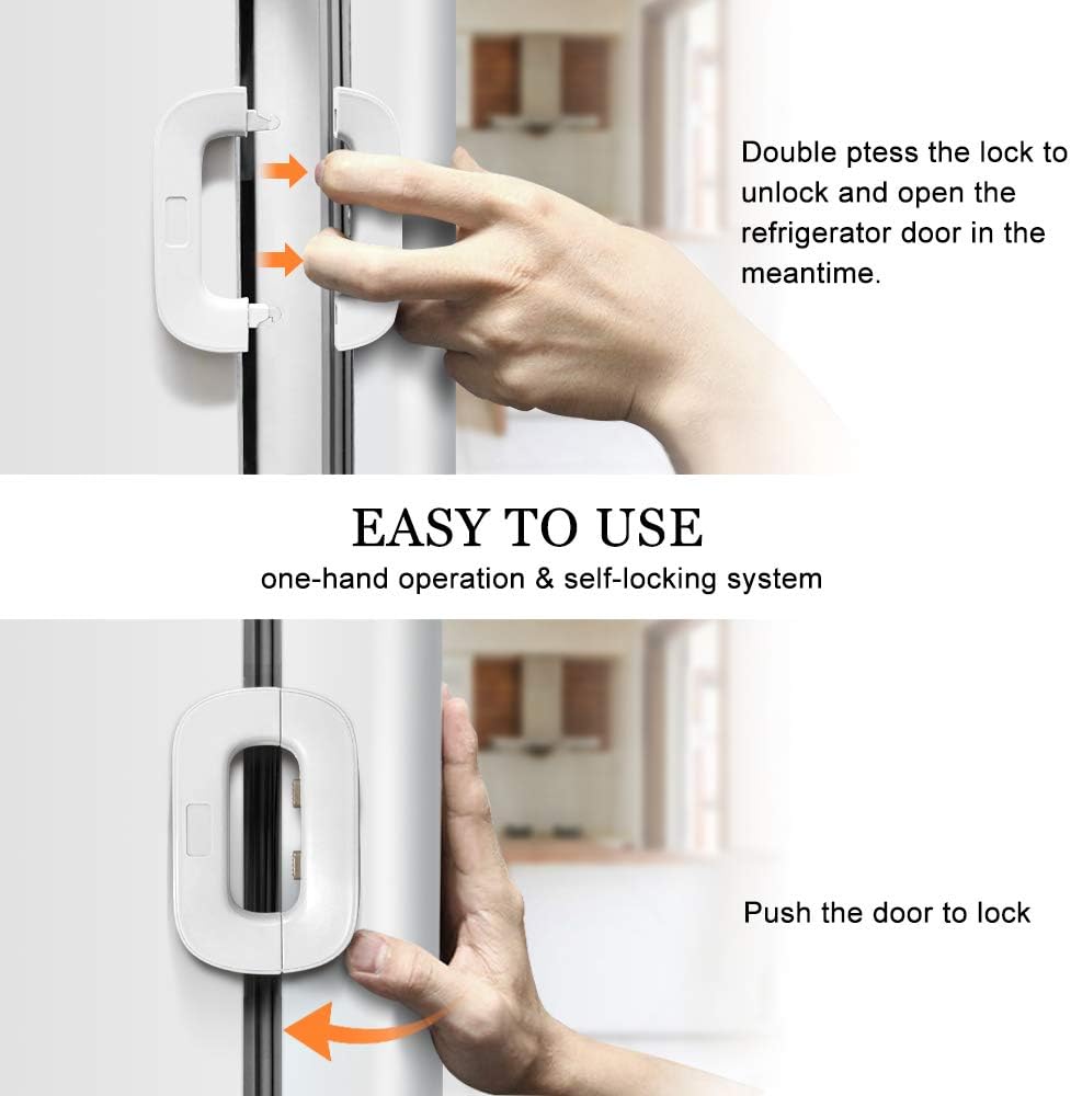 Child-Proof Refrigerator Lock | Double-Press Safety Lock