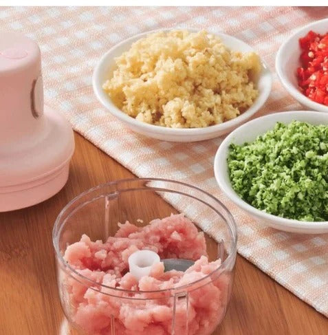 Mini Food Chopper Portable USB Rechargeable Vegetable Garlic Meat Grinder